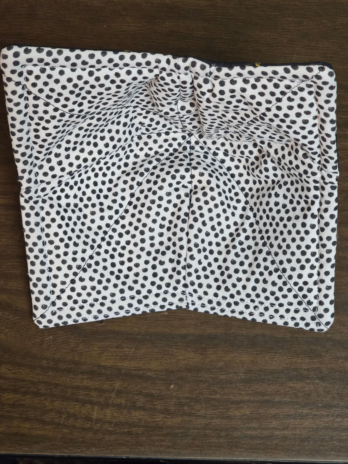 Microwavable Cozy Bowl-Cow with black polka dot