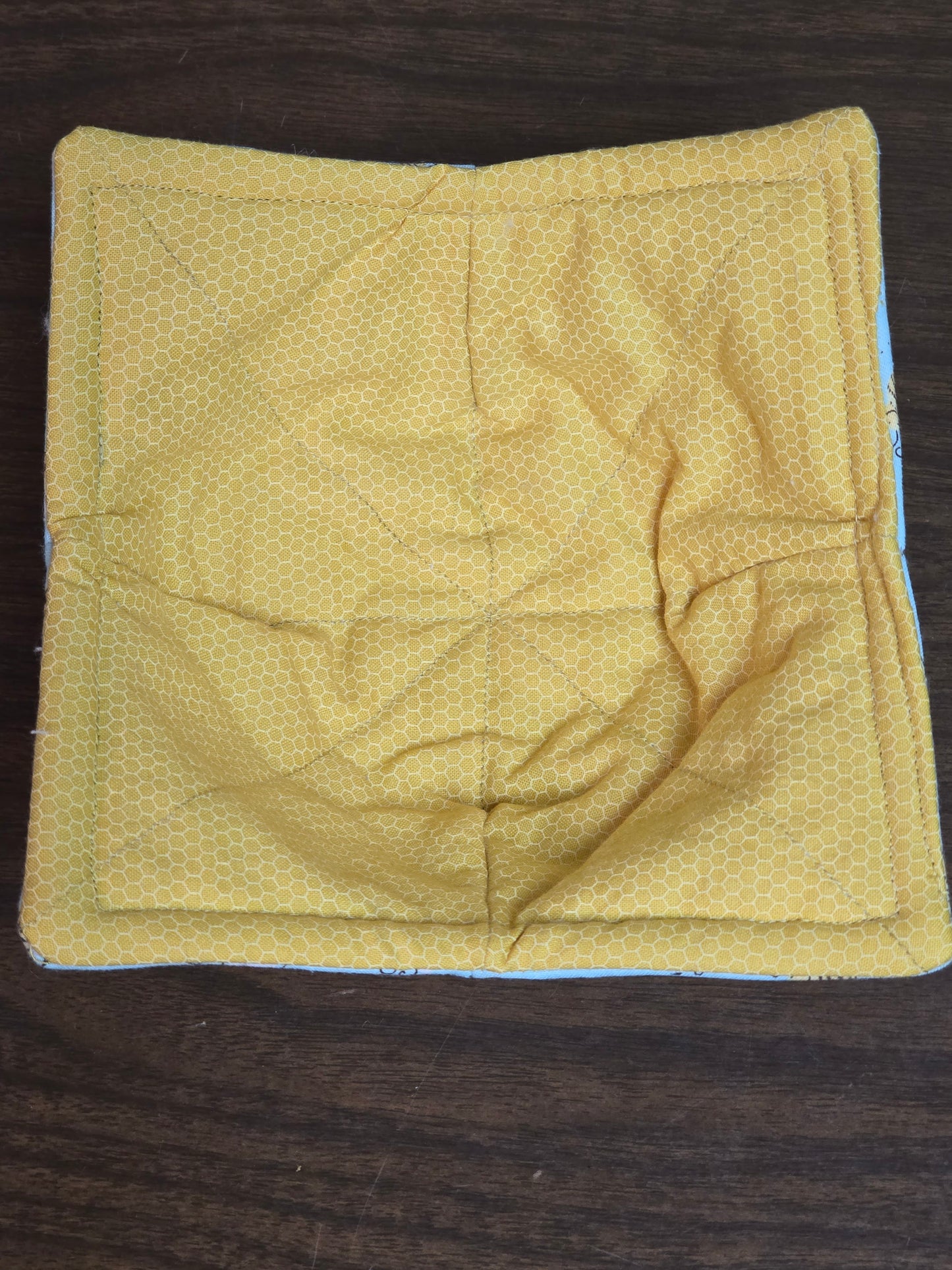 Microwavable Cozy Bowl- Happy bees with yellow honey comb