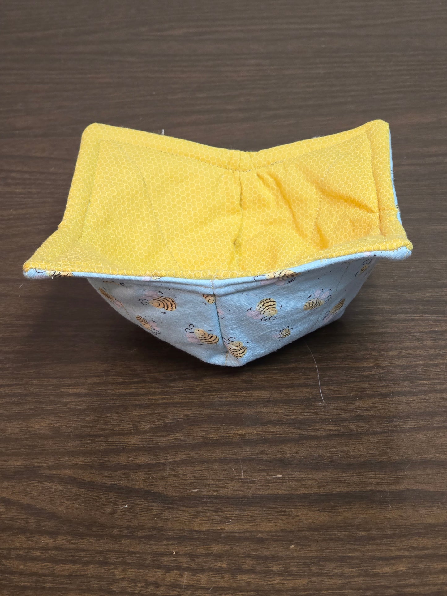 Microwavable Cozy Bowl- Happy bees with yellow honey comb