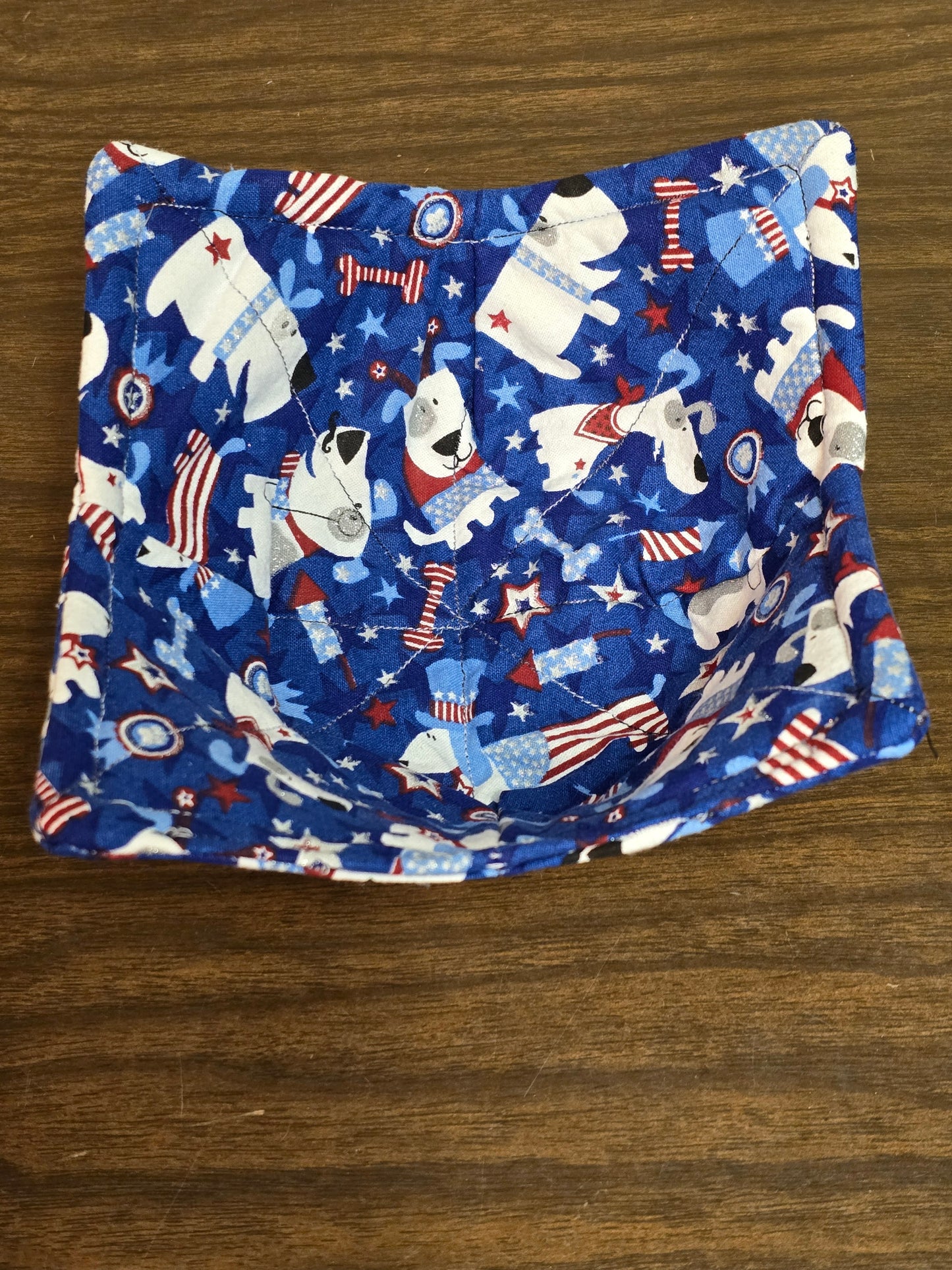 Microwavable Cozy Bowl-4th of July dogs double sided