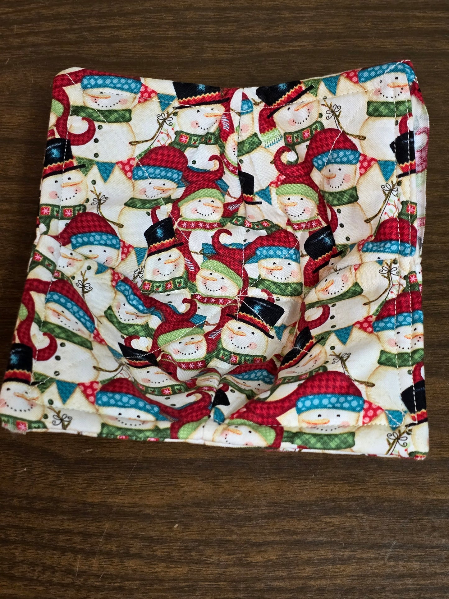 Microwavable Cozy Bowl-Christmas snowman double sided