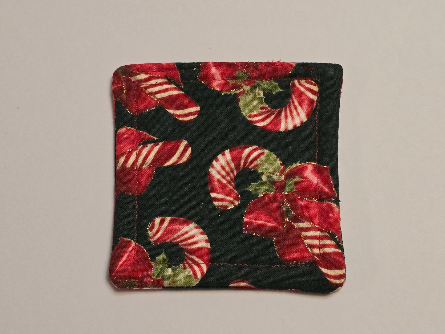Coaster-Christmas candycane/double sided