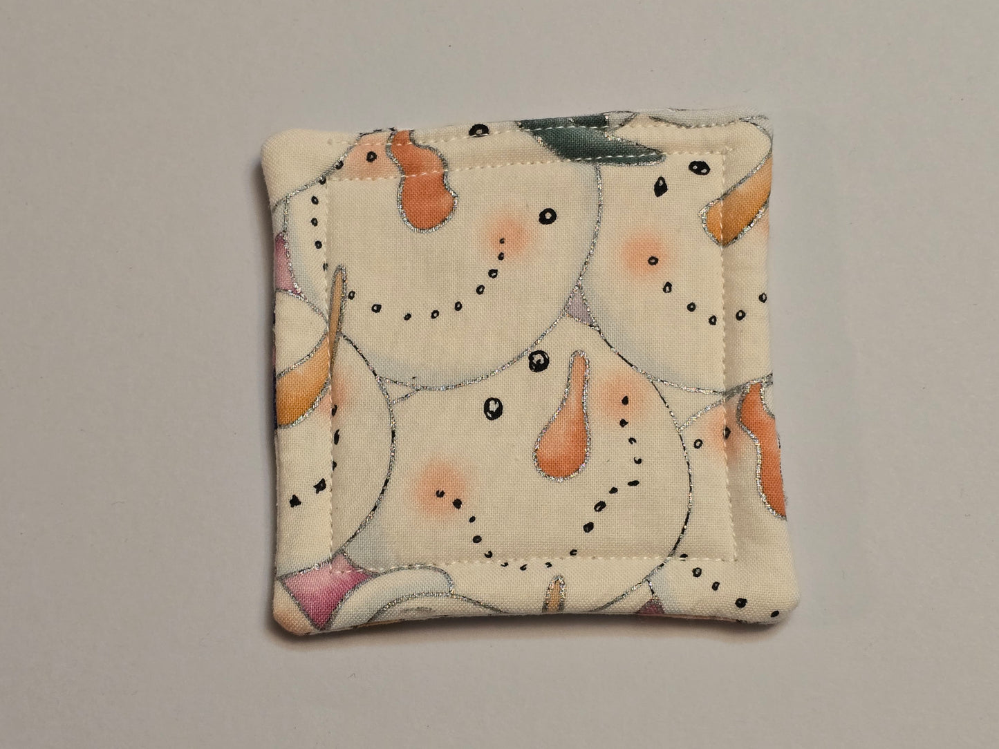 Coaster-Christmas snowman faces