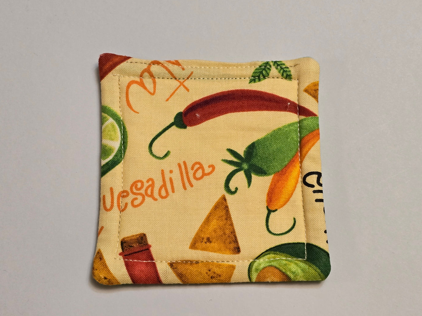 Coaster-salsa chips/lime green