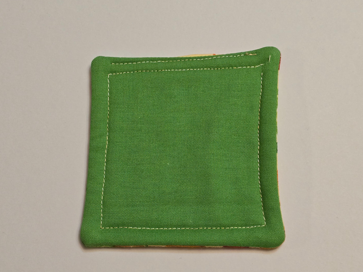 Coaster-salsa chips/lime green