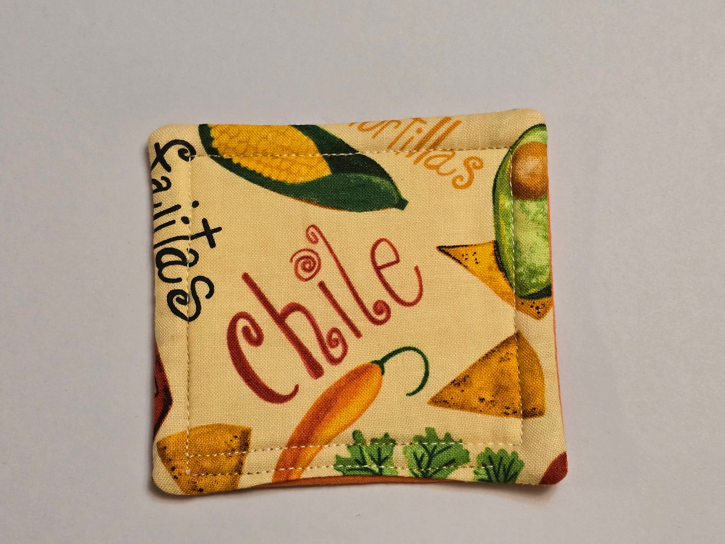 Coaster-salsa and chips/orange