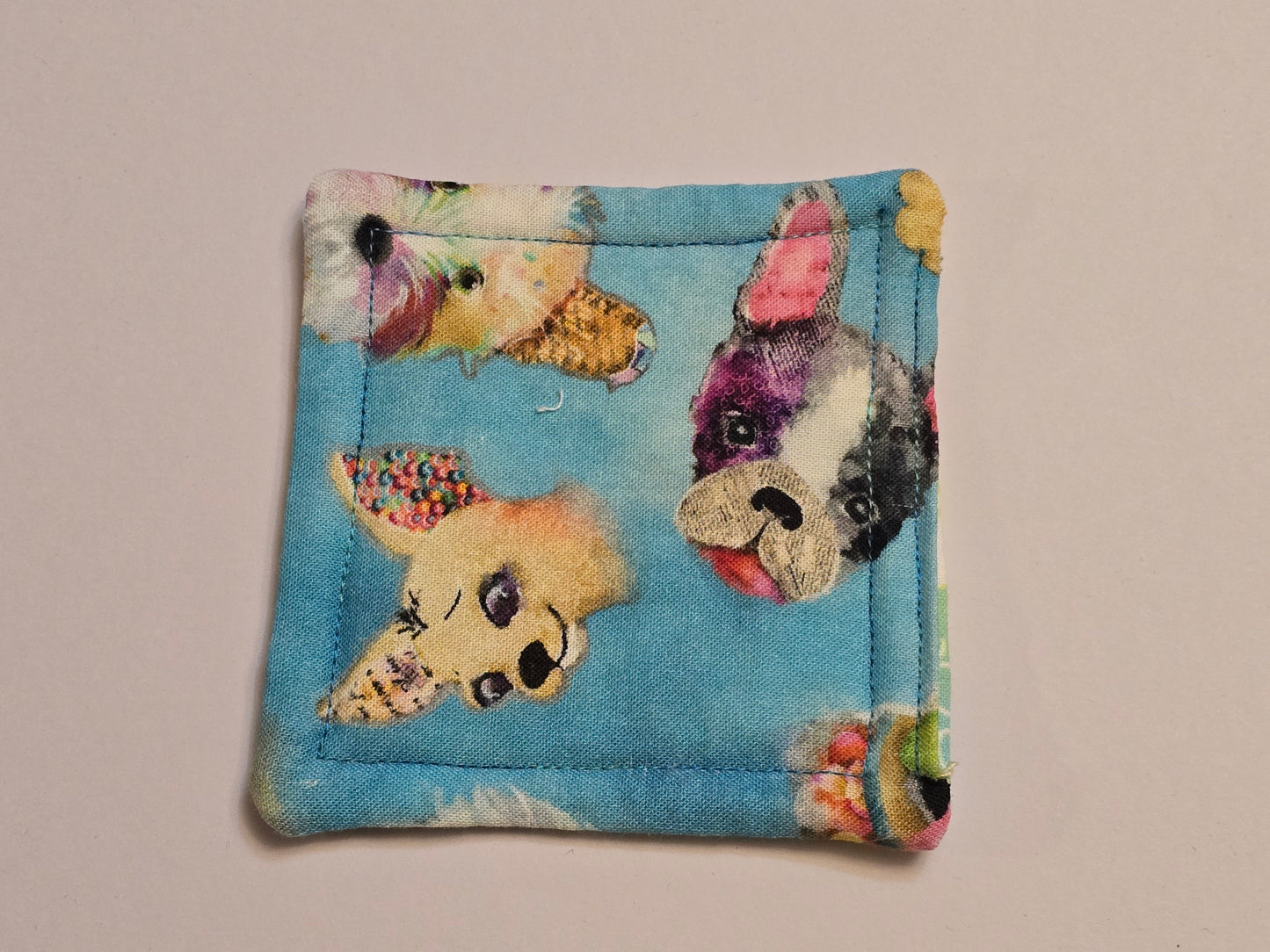 Coaster-Neon dogs-neon paw print