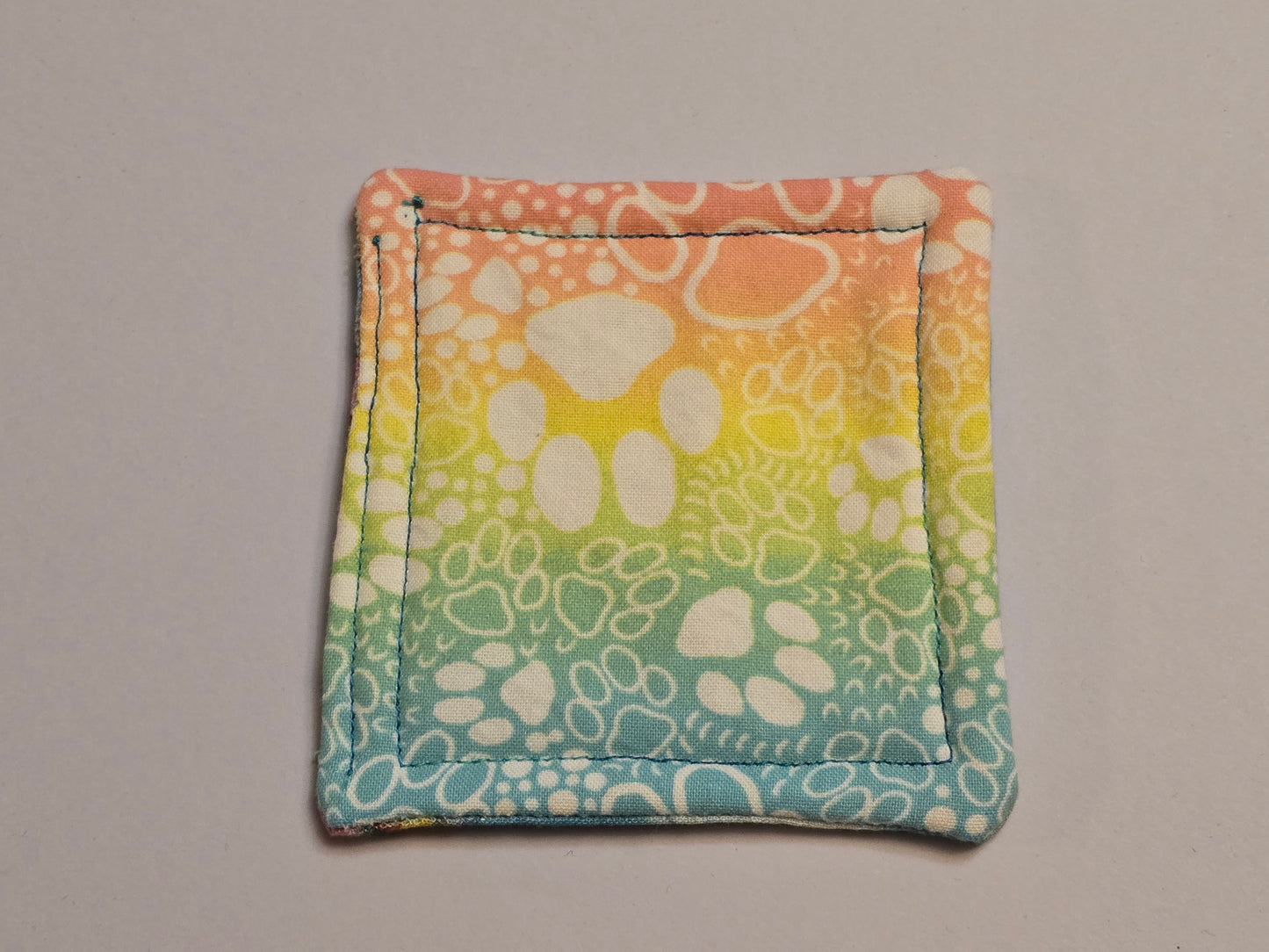 Coaster-Neon dogs-neon paw print