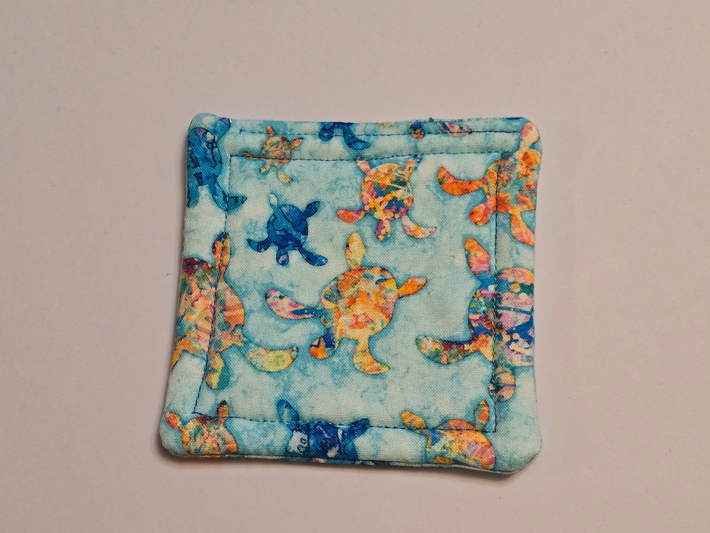 Coaster-Tie dye turtles double sided