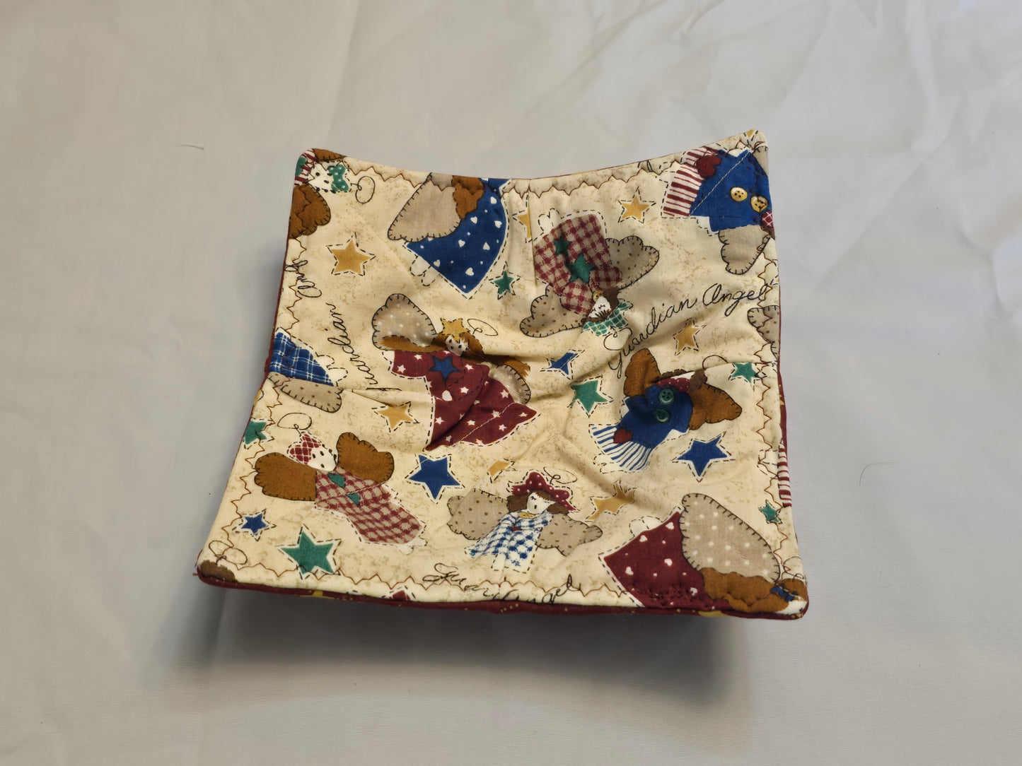 Plate Cozy-guardian angels with yellow stars