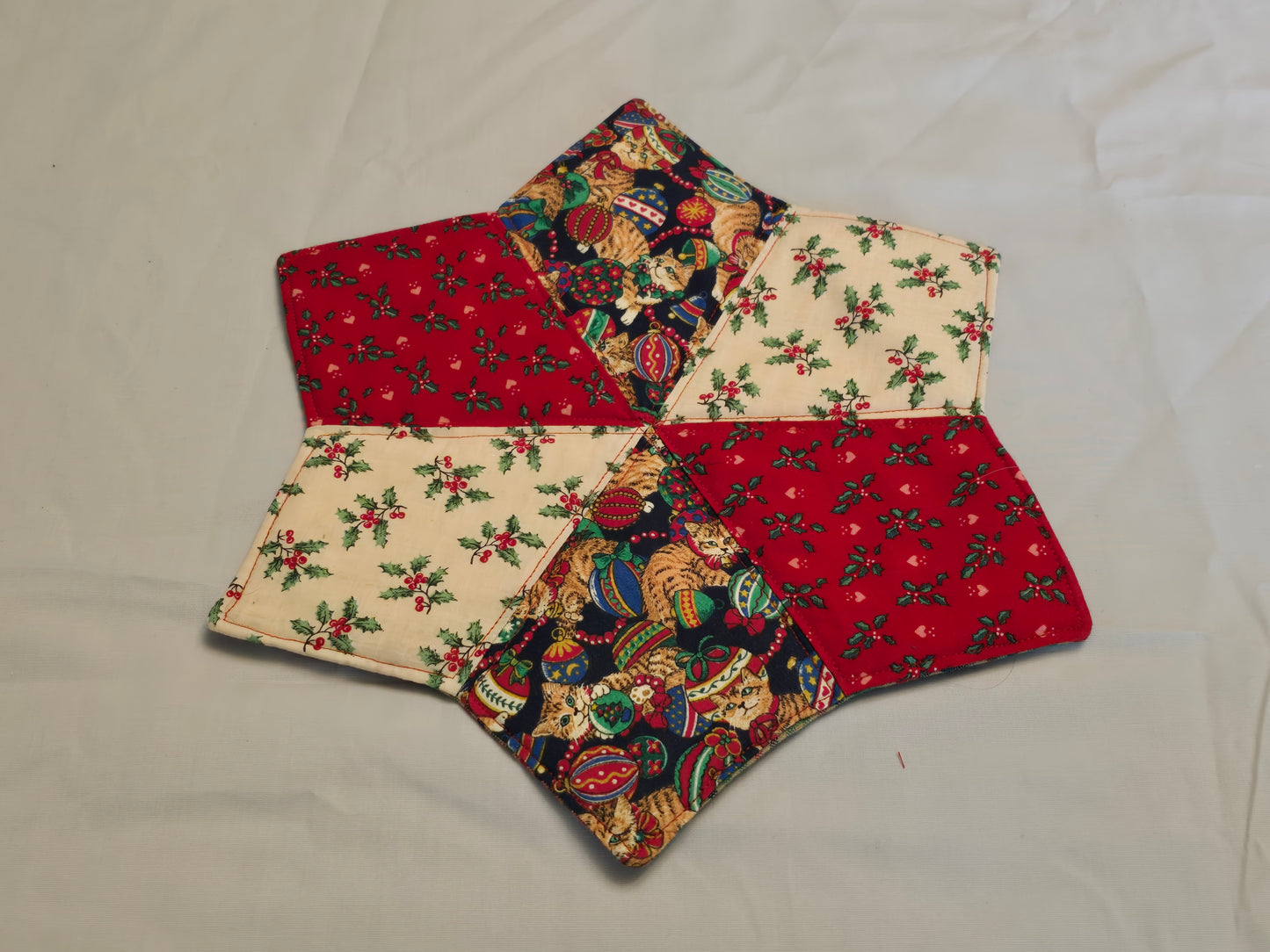 Red holly Christmas Table Topper