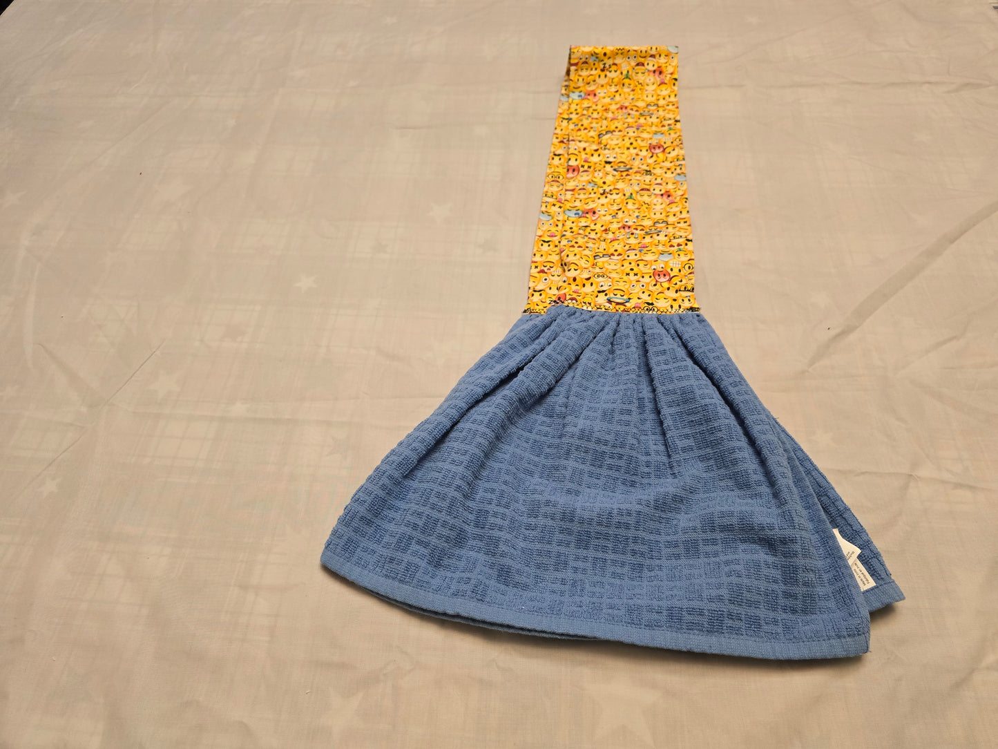 Kitchen Towel Scarf-Emoji with blue