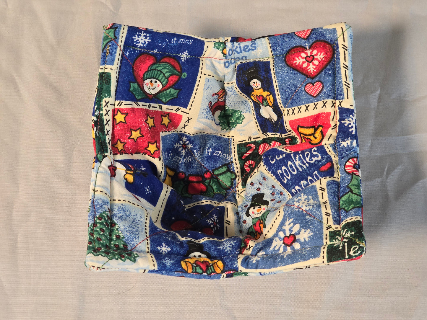 Microwave Cozy Bowl - "Let it Snow" Snowmen