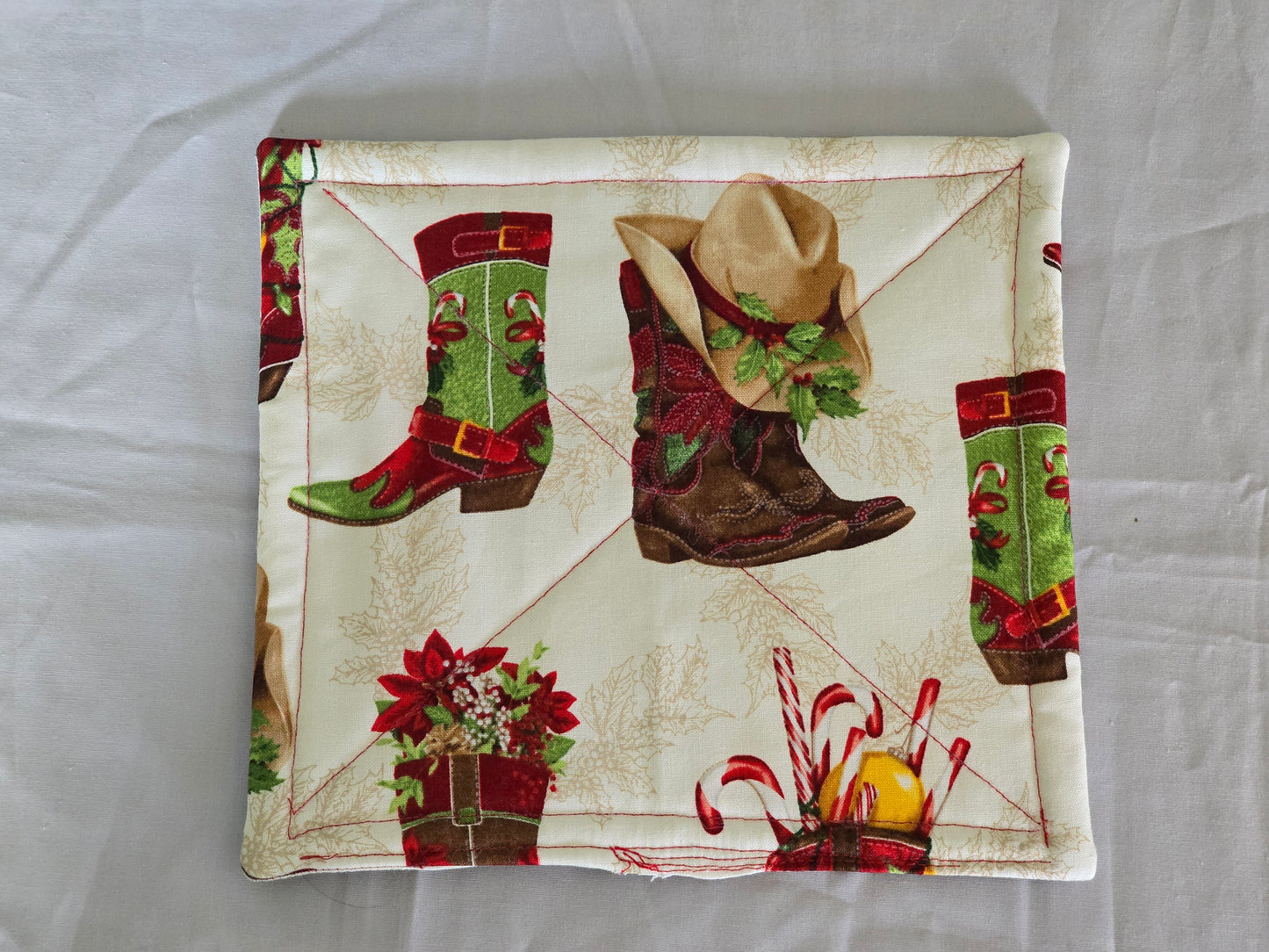 Pot-Holder Christmas Cowboy Boots