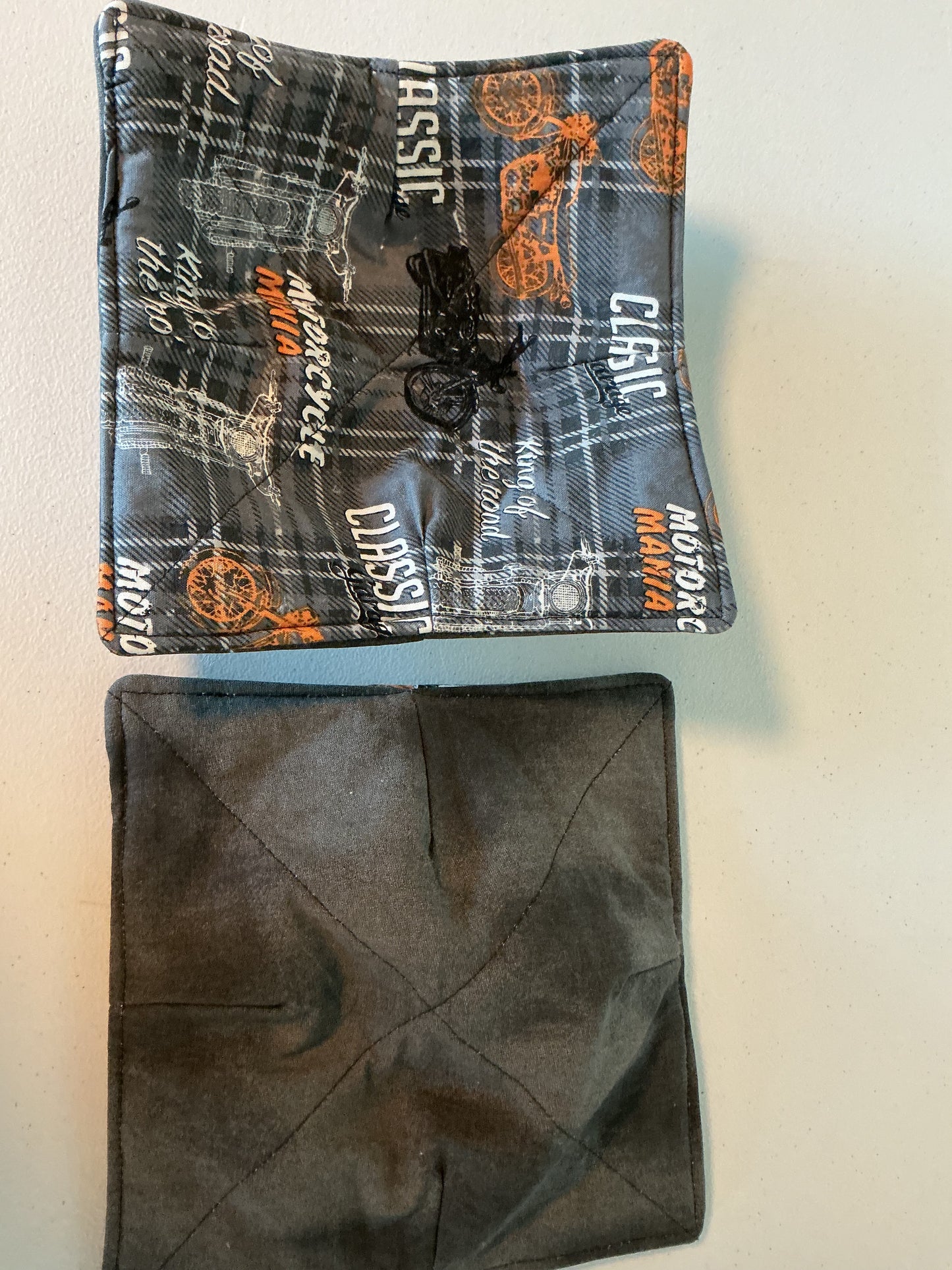 Plate cozy-grey motorcycles