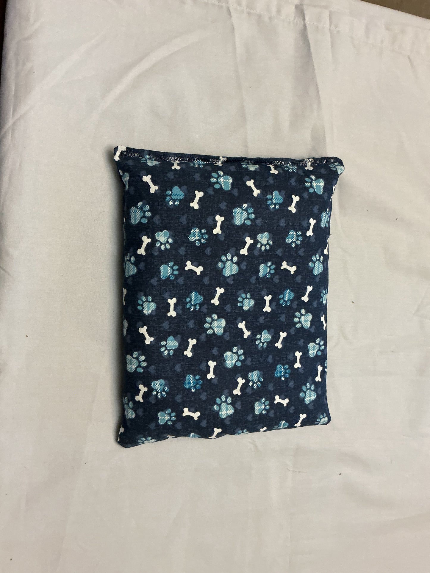 Corn bag heat therapy-Blue paw print/bones