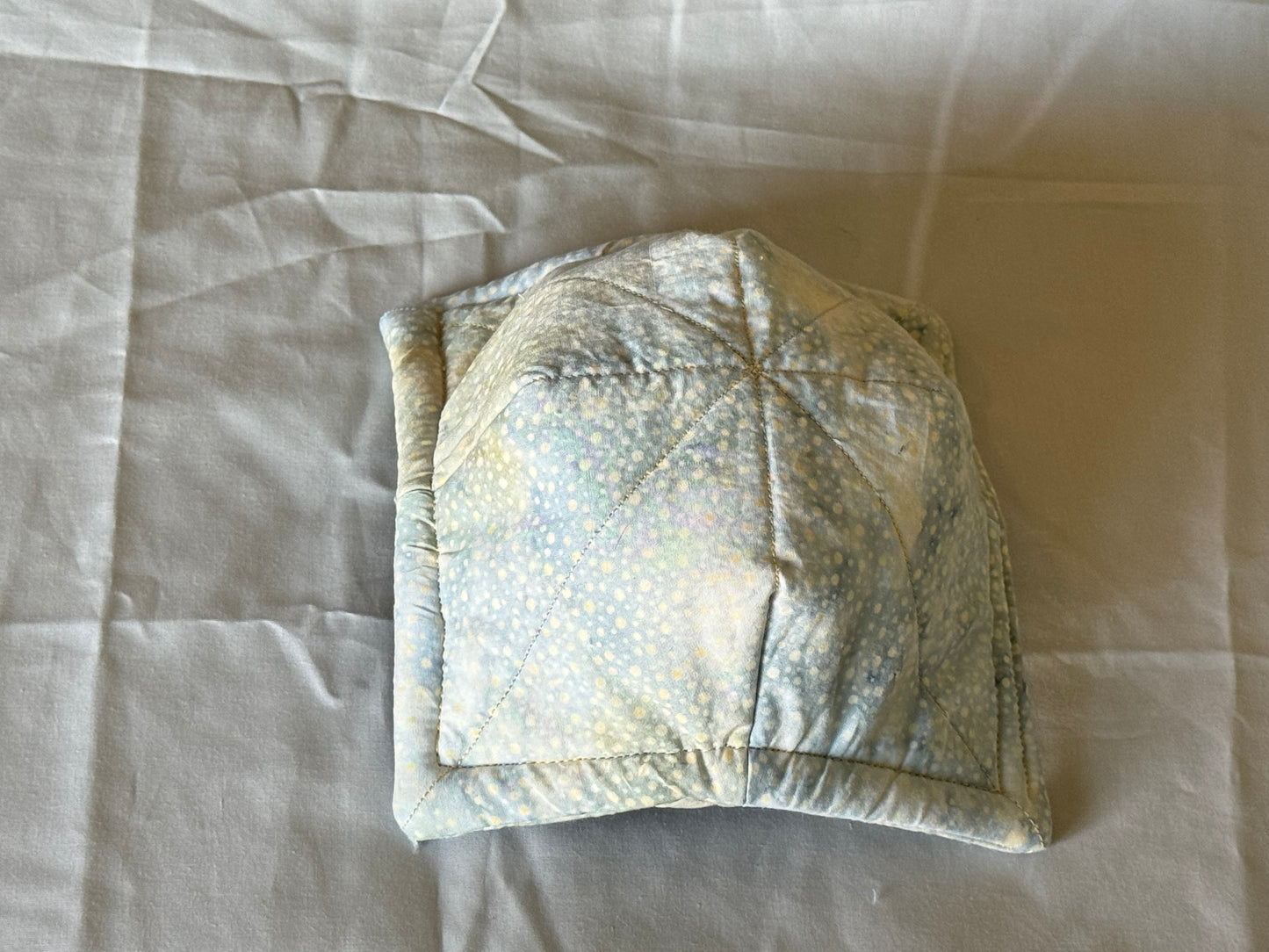 Microwavable Cozy Bowl-Blue and yellow splatter