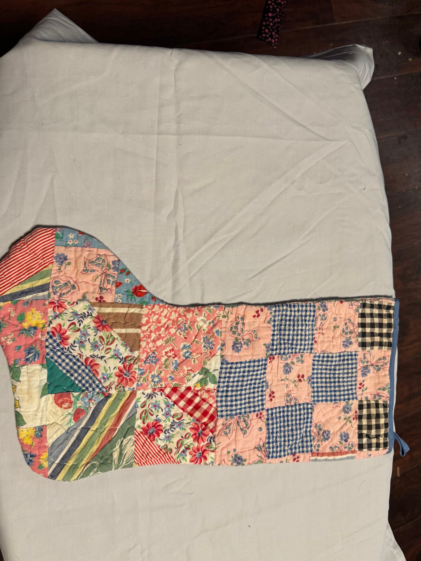 Christmas stocking-quilted many colors