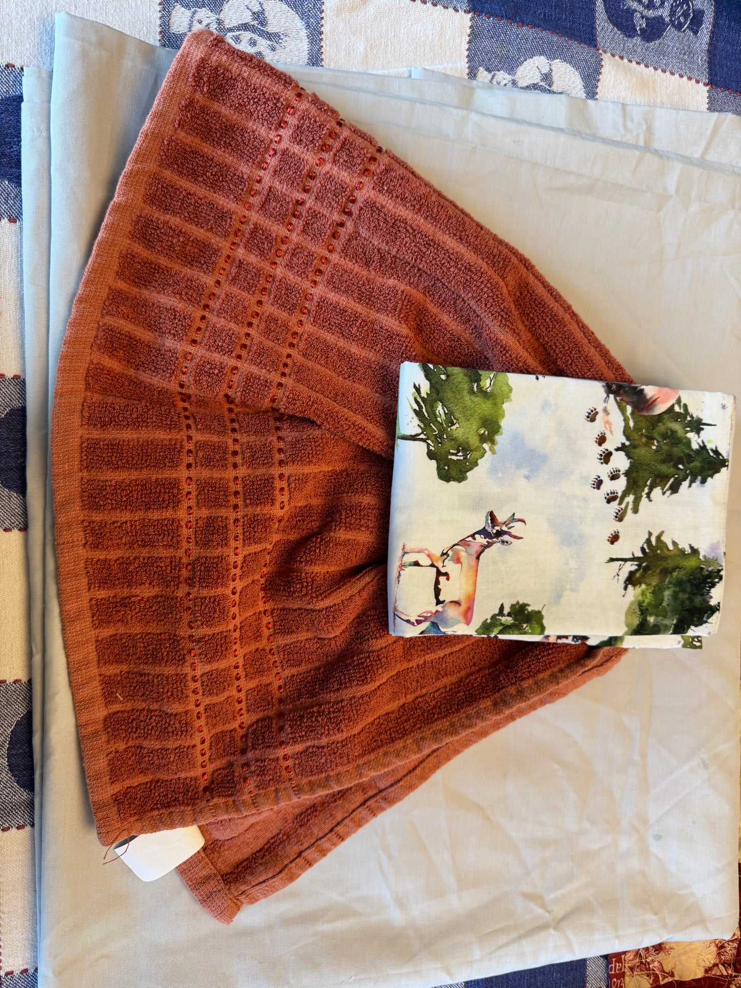Towel scarf-big game in forest