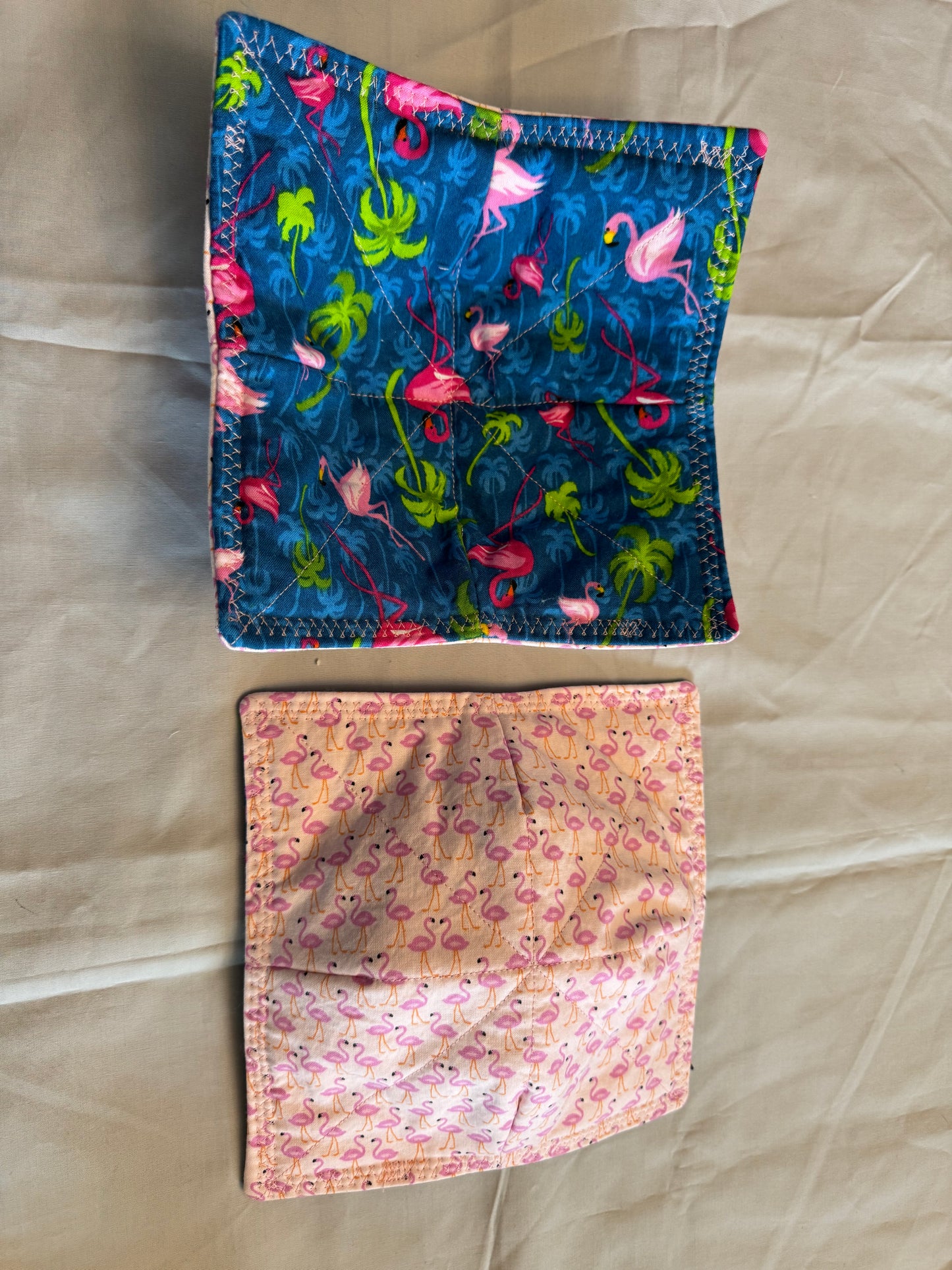 Plate cozy flamingo double sided