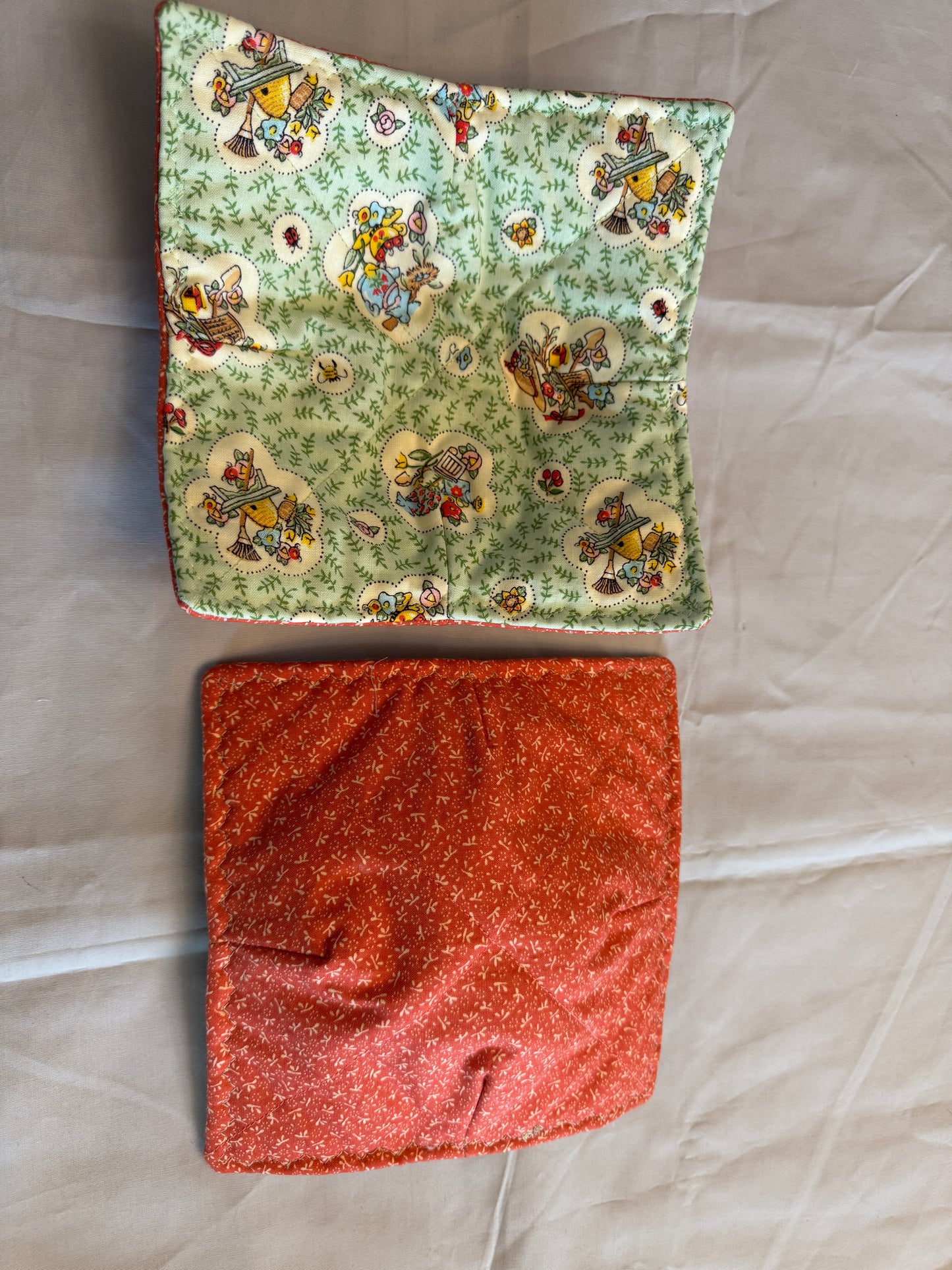Plate cozy spring garden with peach