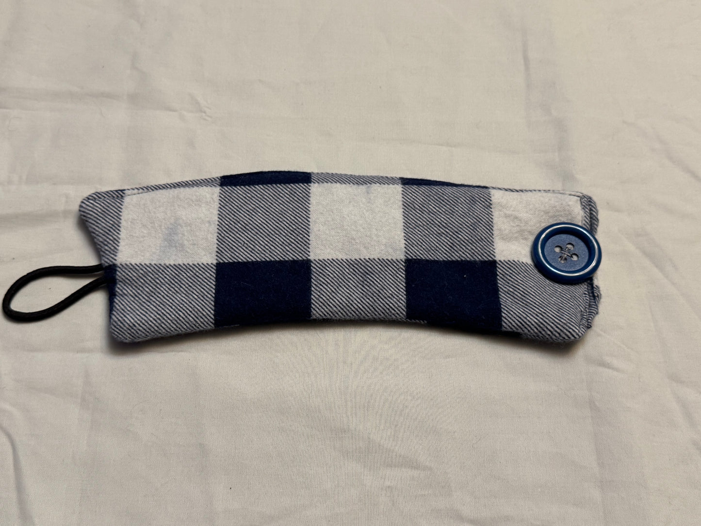 Coffee cup cozy-blue and grey plaid