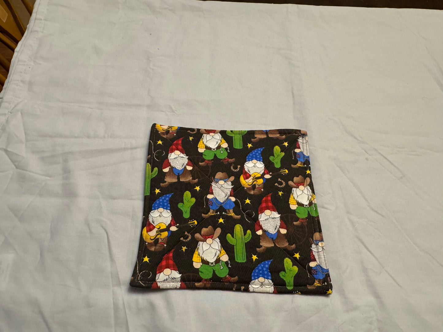 Pot holder cowboy gnome