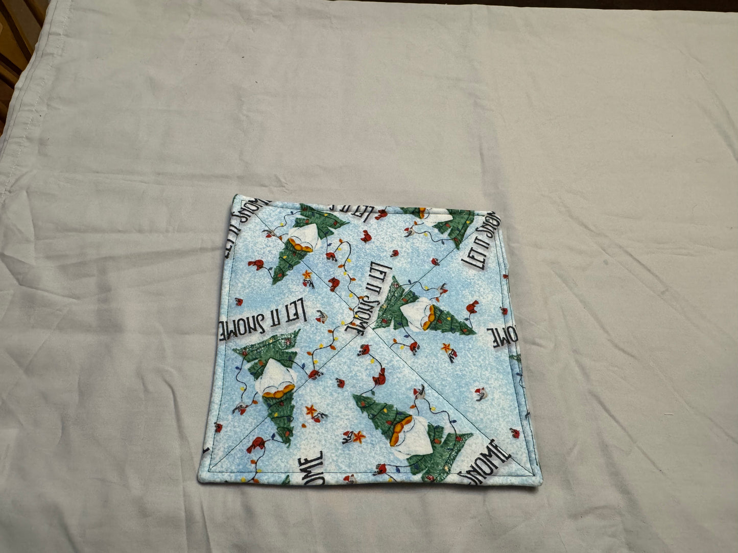 Pot holder Christmas tree gnome