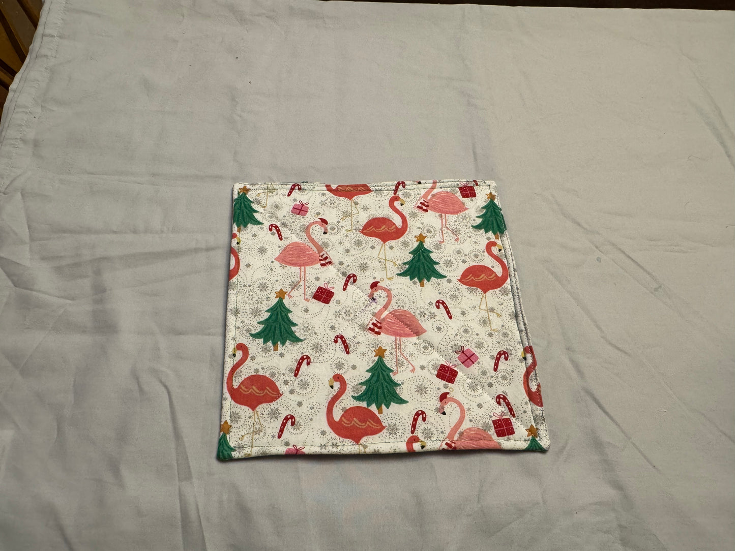 Pot holder Christmas flamingo