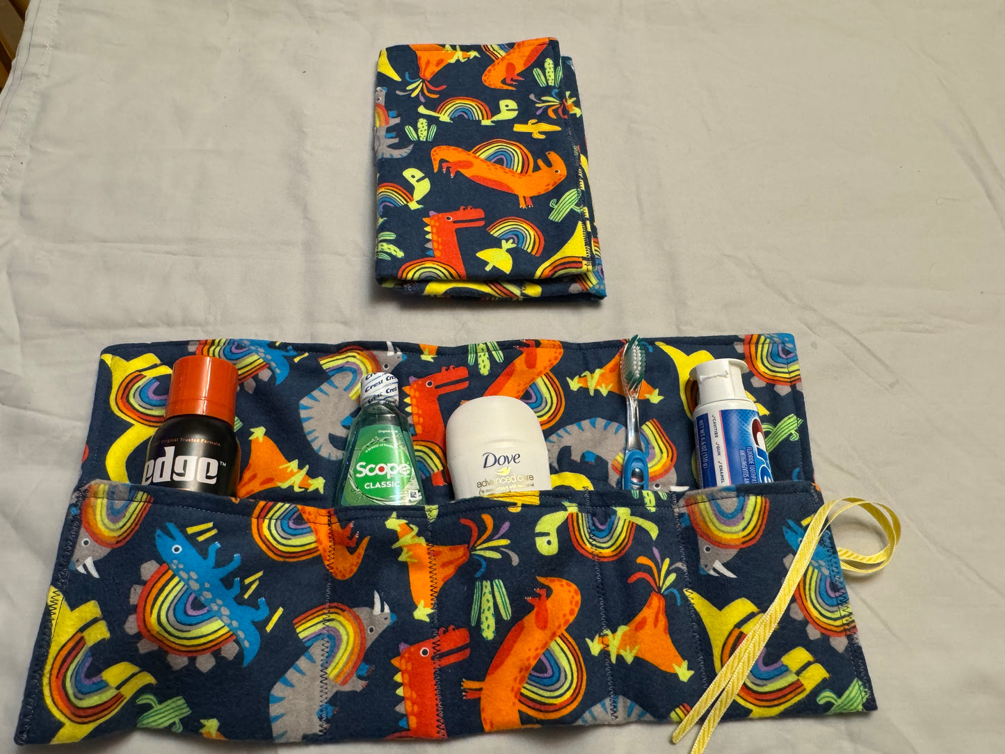 Hygiene roll up kit dinosaur