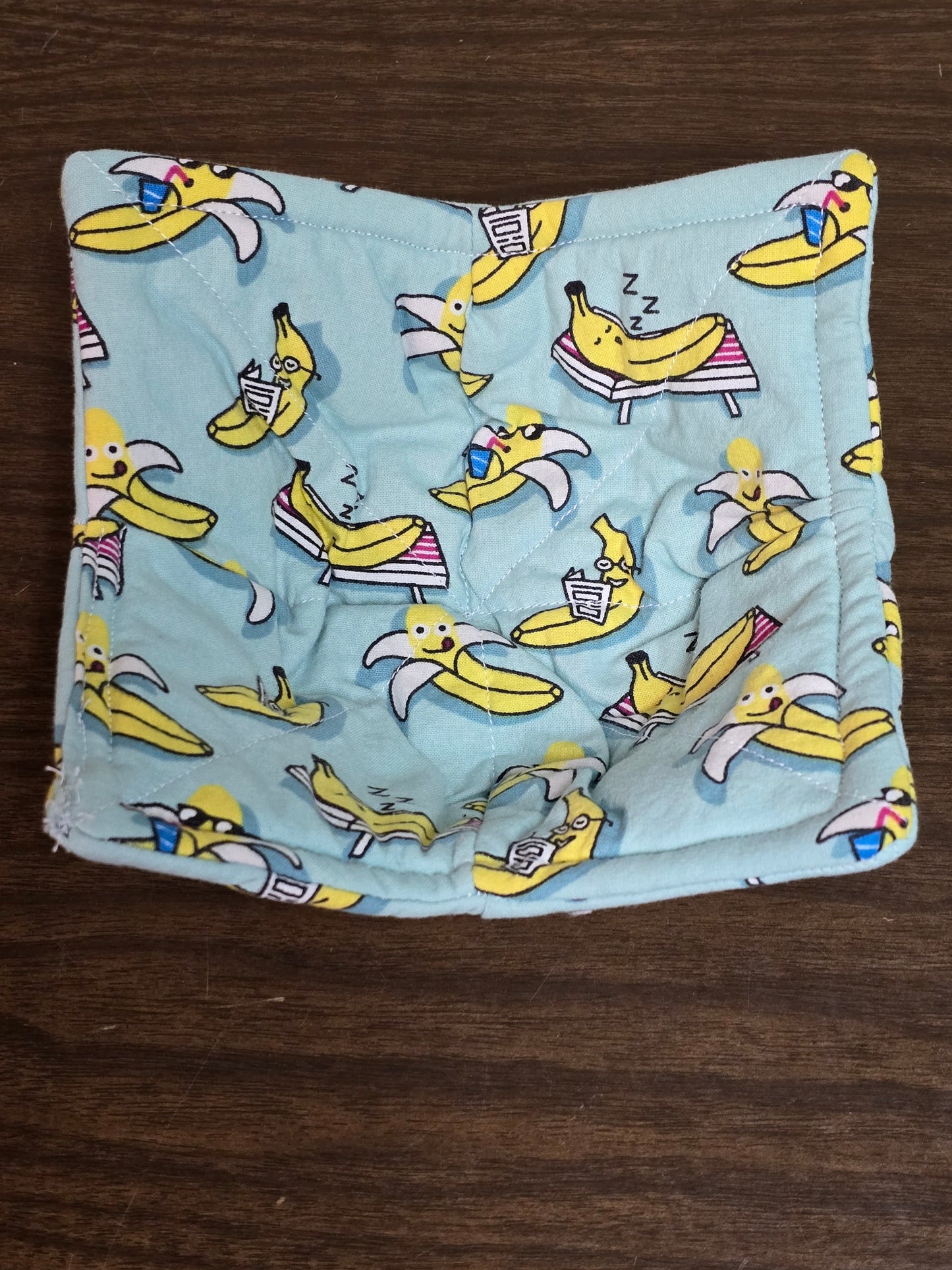 Microwavable Cozy Bowl-Summer bananas double sided