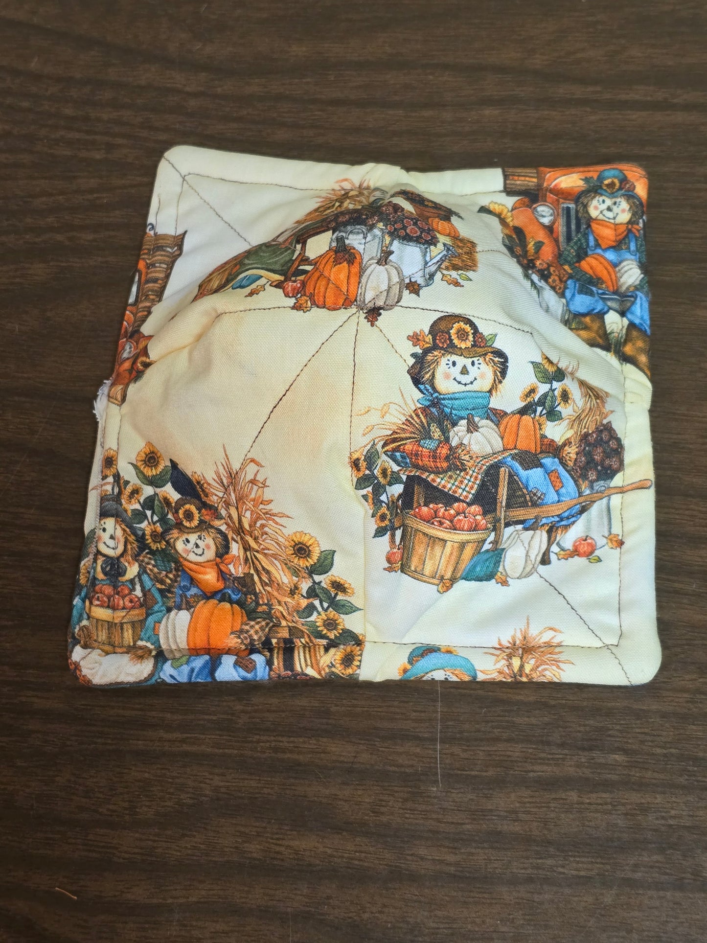 Microwavable Cozy Bowl-Fall scare crow double sided