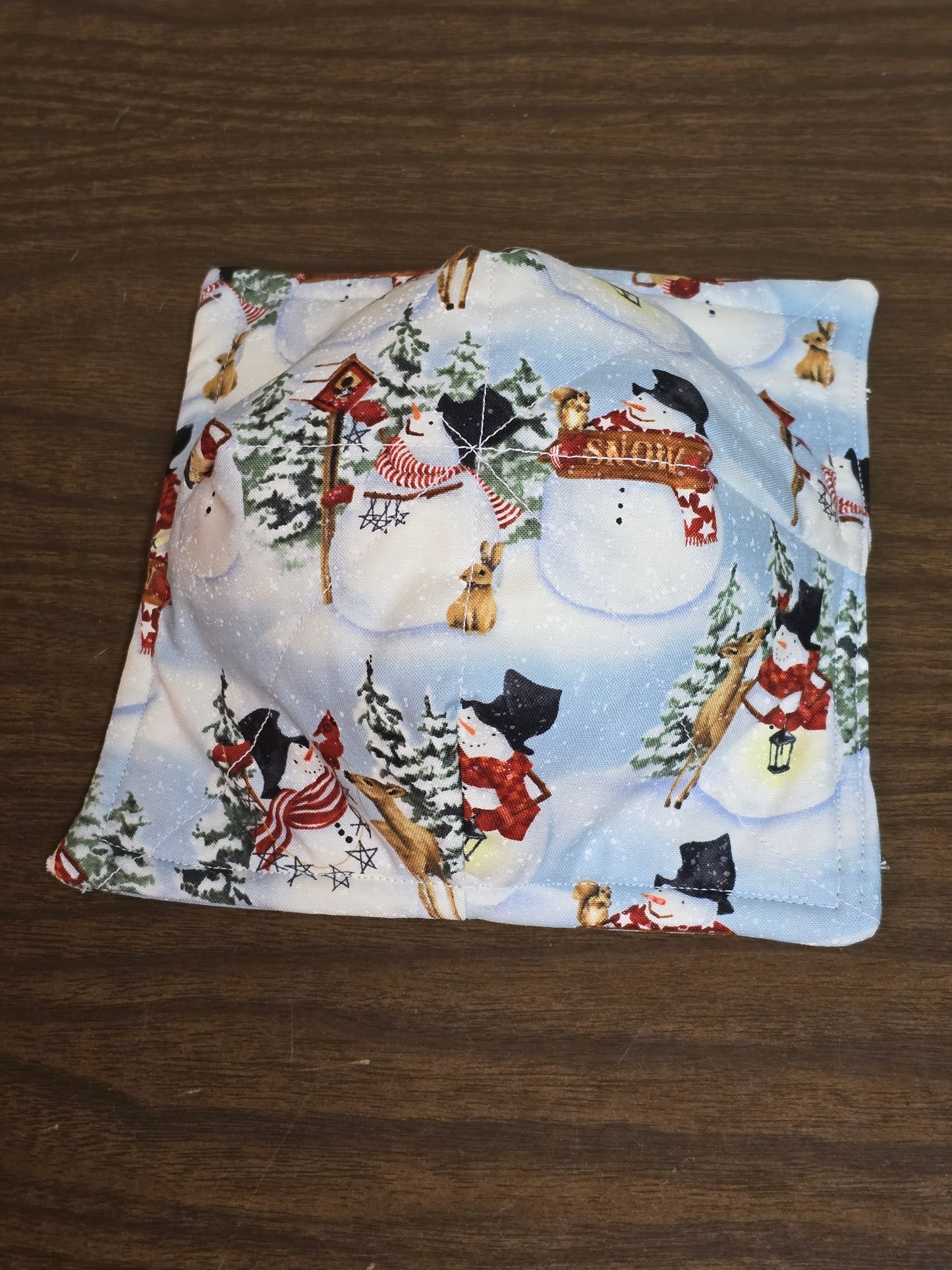 Microwavable Cozy Bowl-Christmas outdoor snowman double sided