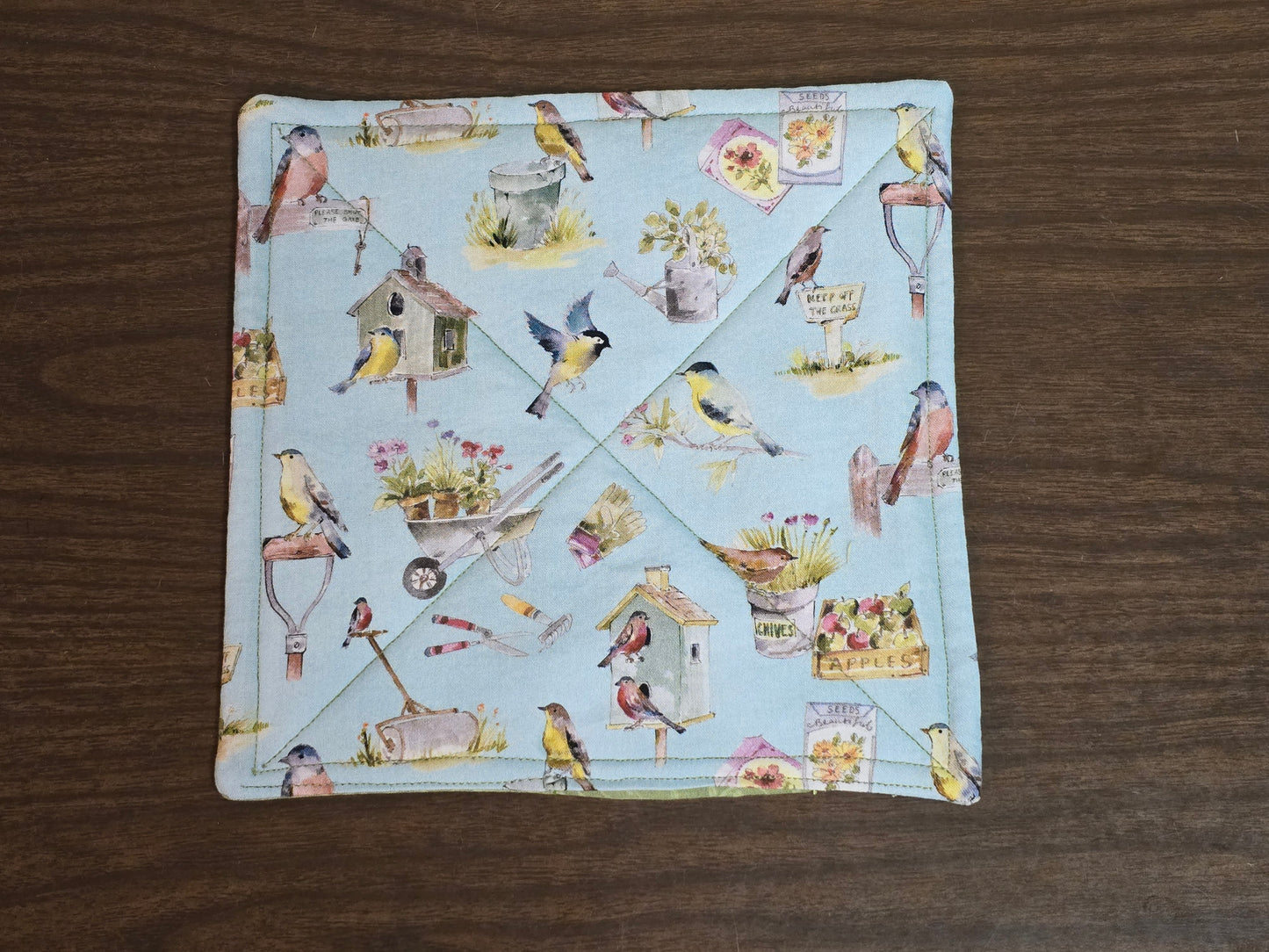 Pot-Holder-birds and leaf