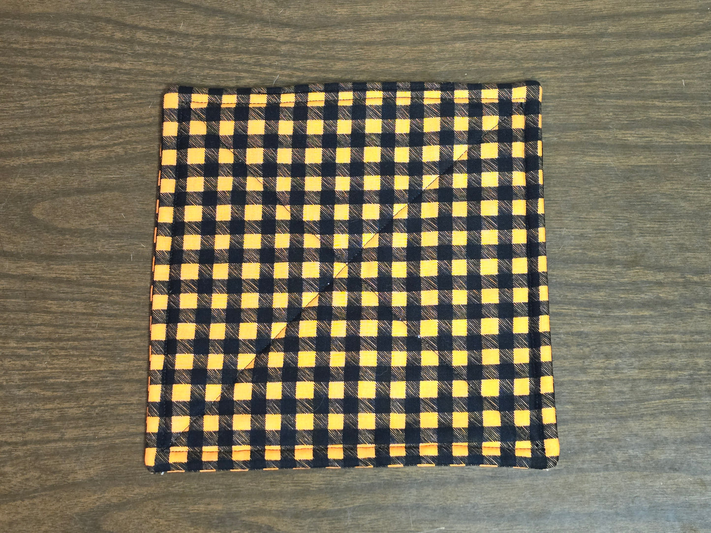 Pot-Holder-Halloween orange plaid