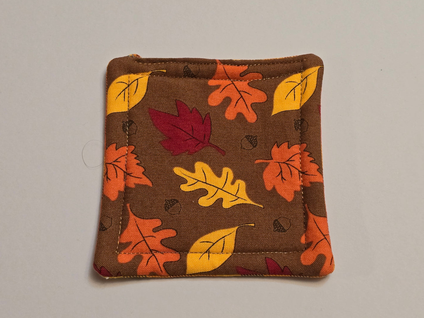 Coaster-Fall leaves/orange plaid