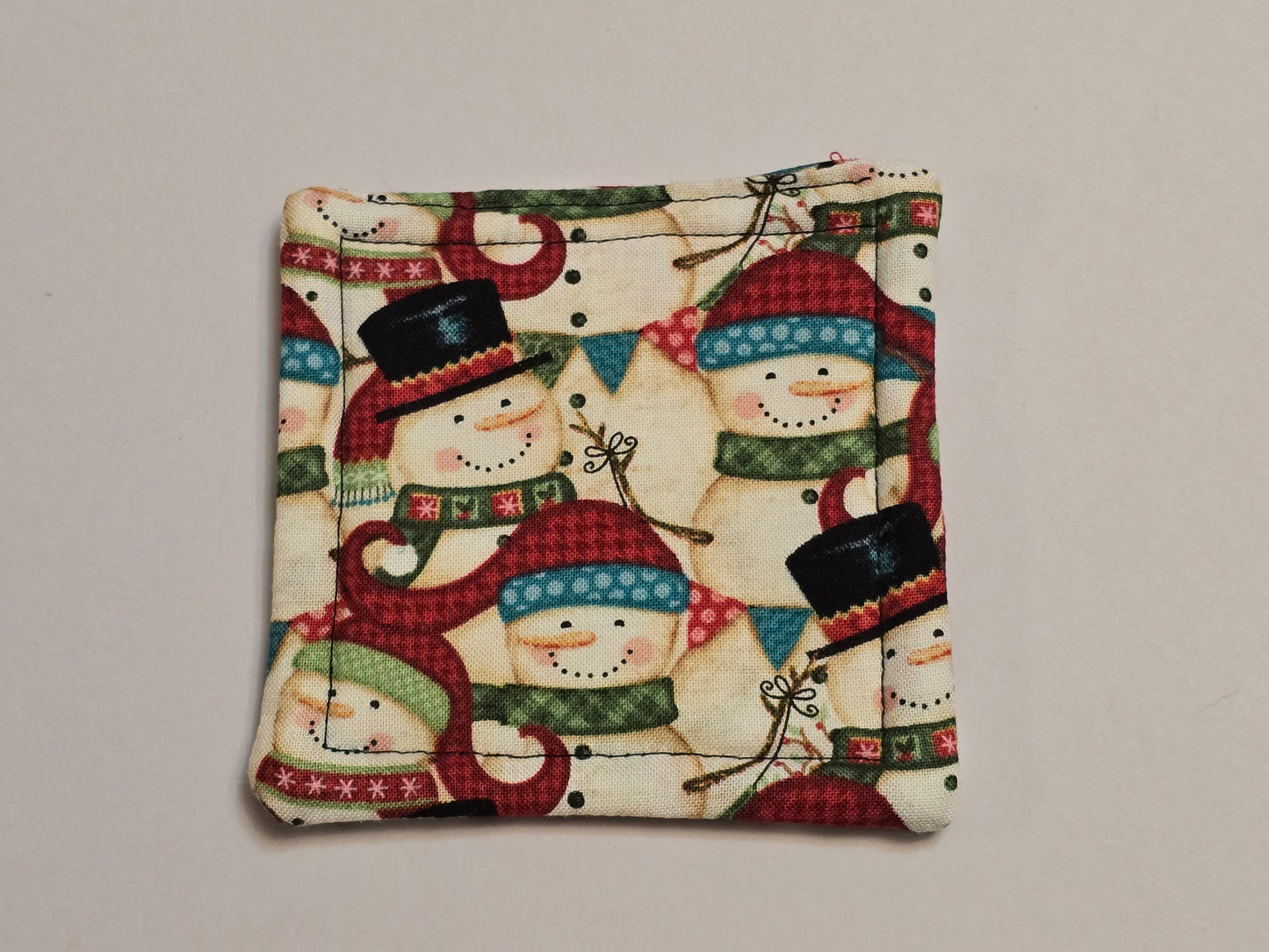 Coaster-Christmas snowman/double sided