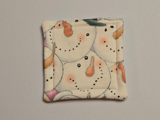 Coaster-Christmas snowman faces