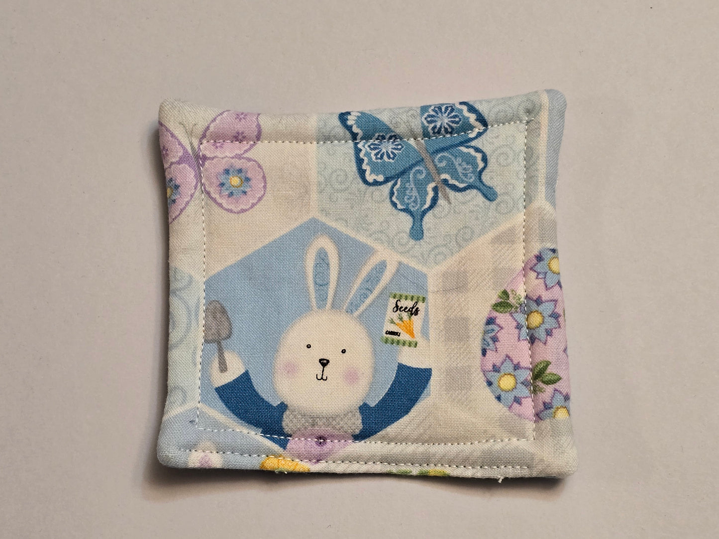 Coaster-Easter bunny/baby blue