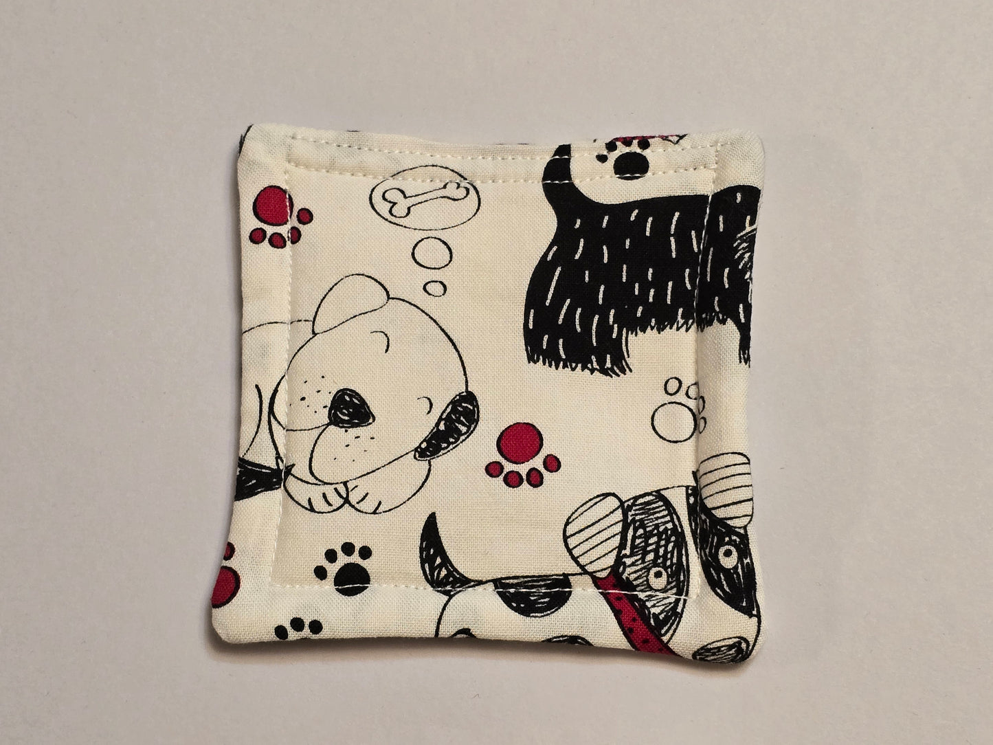 Coaster-Dogs with bones/double sided