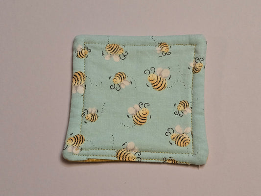 Coaster-Happy Bee/yellow honey comb