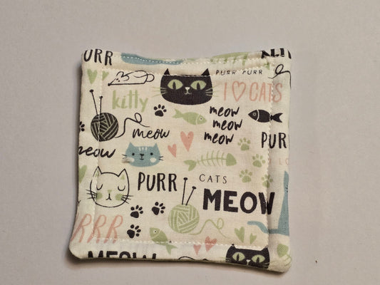 Coaster-Cat/light green paw print