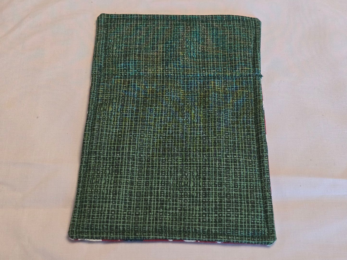 Mug Rug - Multi Fabric-snowman with green and green plaid