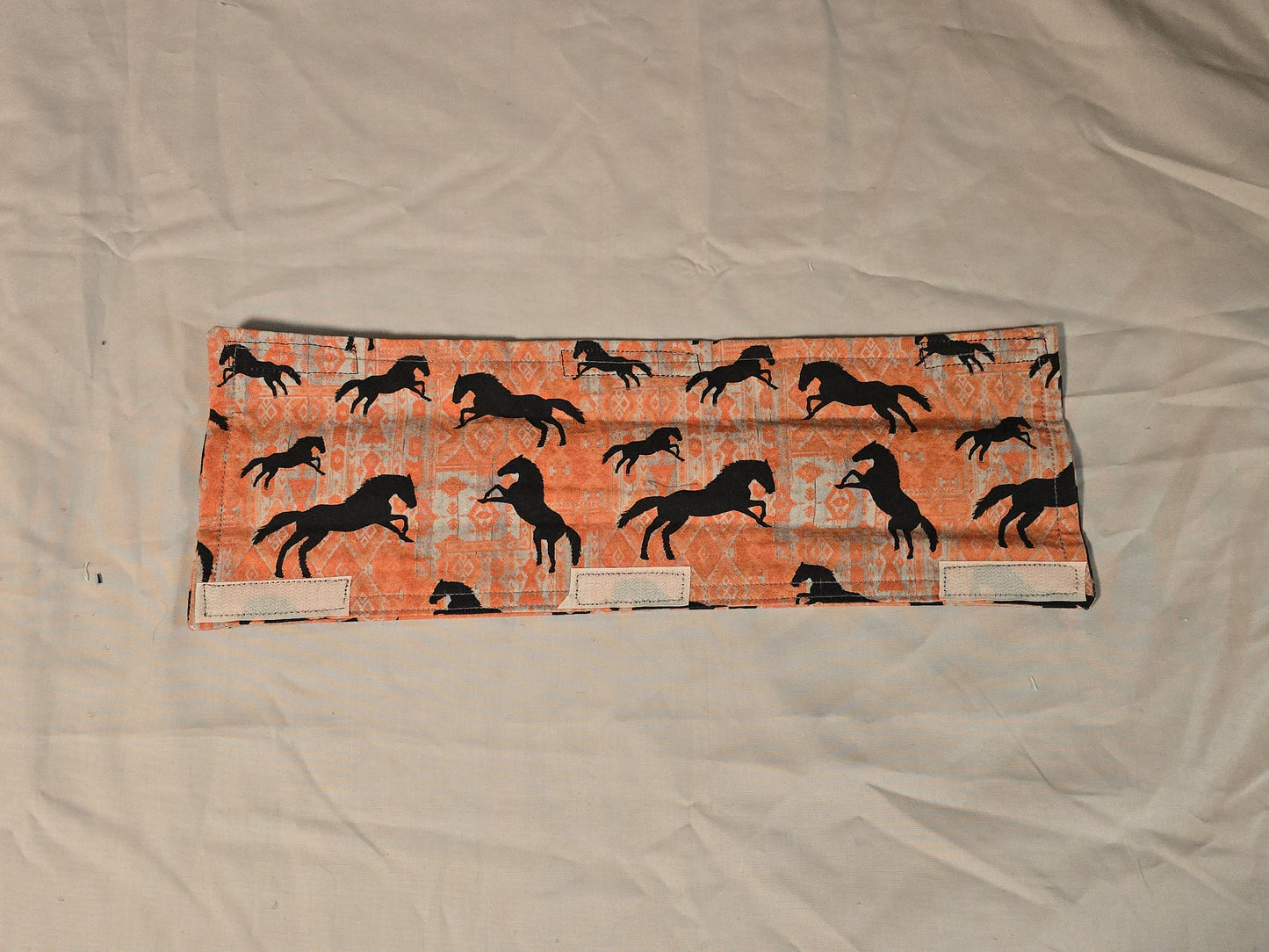 Shopping Cart Cover - Horse with Orange and Grey Splatter