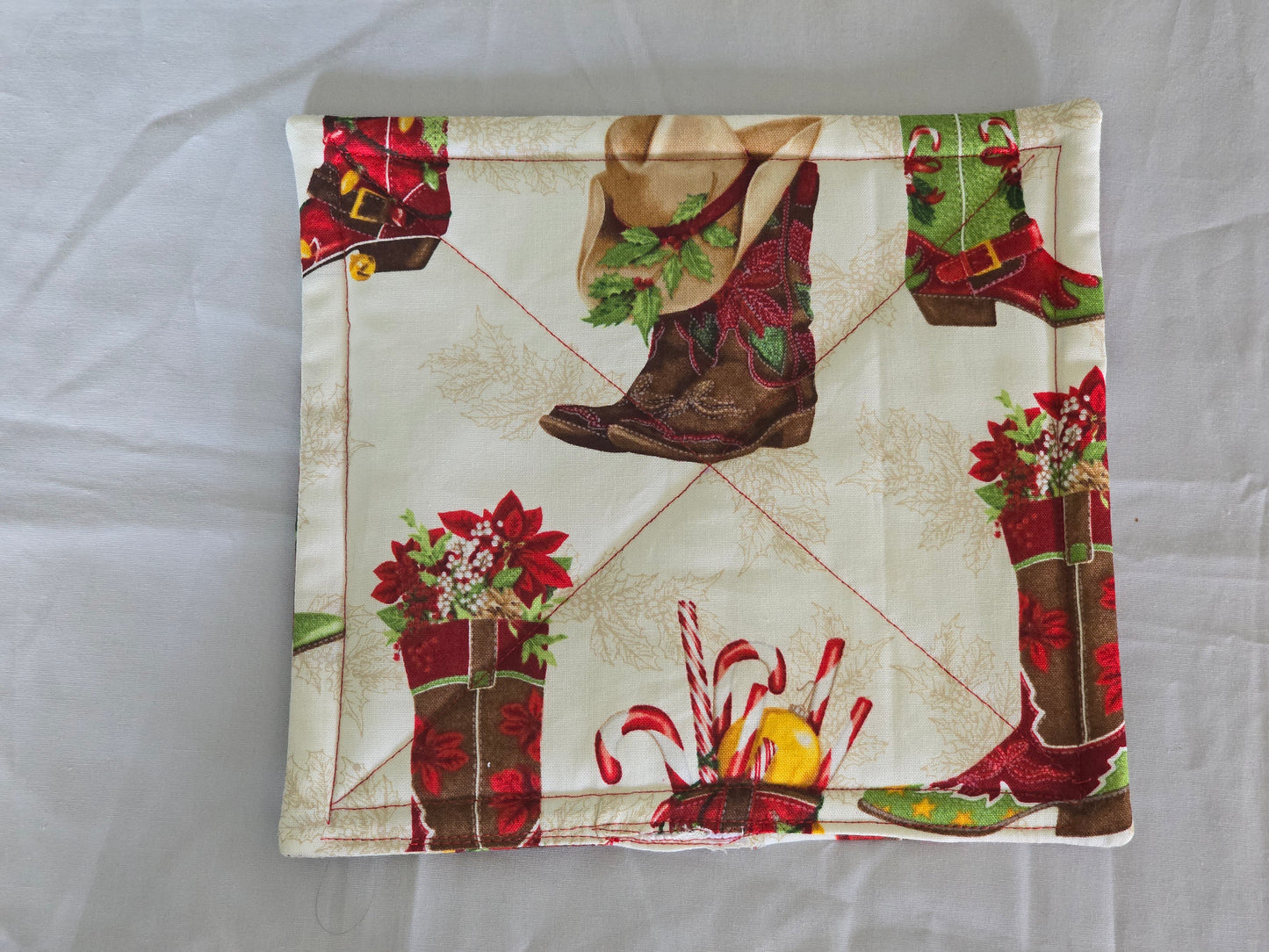 Pot-Holder Christmas Cowboy Boots