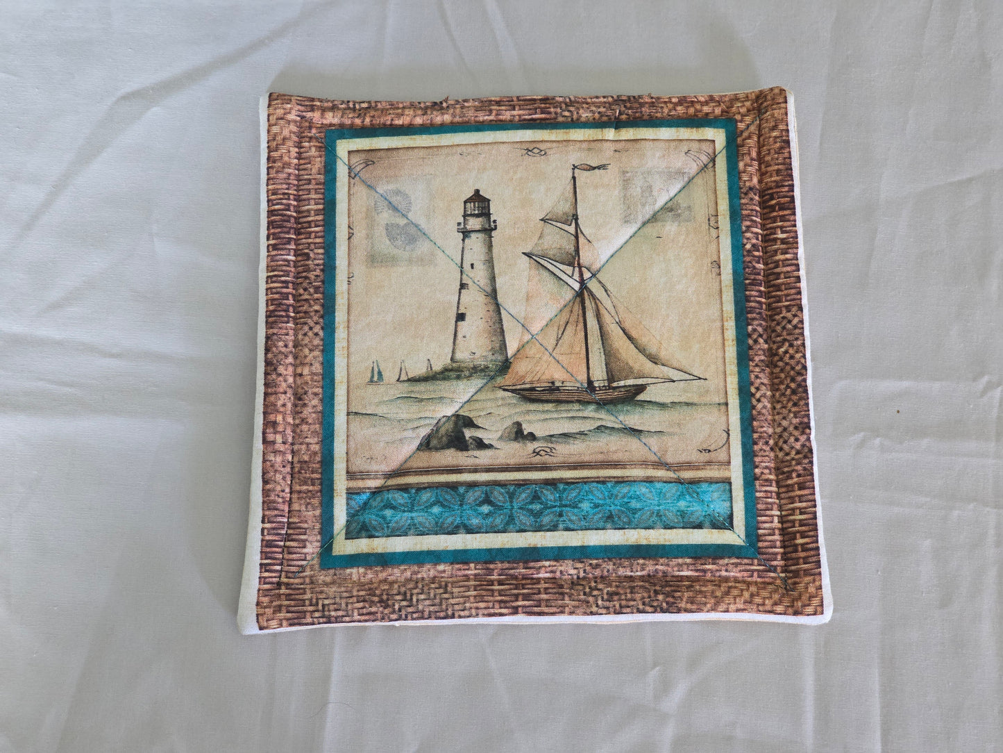 Pot-Holder Classic Sail Boats and Lighthouses #2