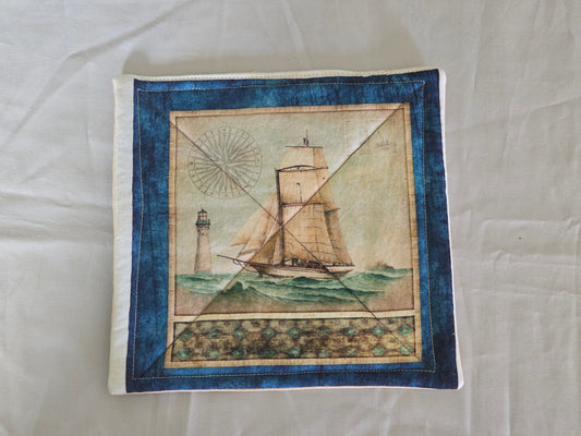 Pot-Holder Classic Sail Boats and Lighthouses #7