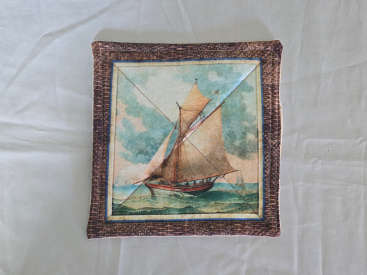 Pot-Holder Classic Sail Boats and Lighthouses #8