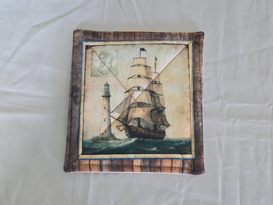 Pot-Holder Classic Sail Boats and Lighthouses #9