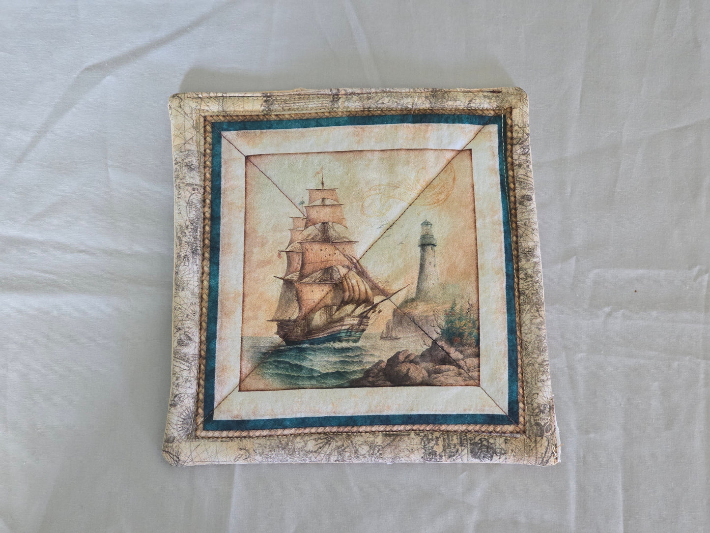 Pot-Holder Classic Sail Boats and Lighthouses #10